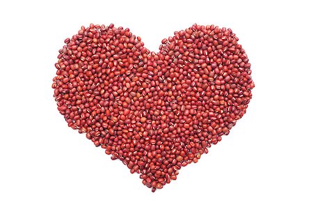 sarahdoow (artist) - Red adzuki beans in a heart shape, isolated on a white background Stock Photo - Budget Royalty-Free & Subscription, Code: 400-08254933