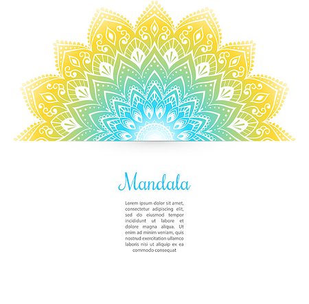 simsearch:400-07035863,k - Vector illustration of Color Mandala background template Stockbilder - Microstock & Abonnement, Bildnummer: 400-08255567