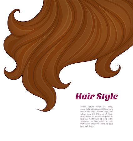 simsearch:400-08256257,k - Vector illustration of Beautiful brunette hair backgr Stock Photo - Budget Royalty-Free & Subscription, Code: 400-08255575