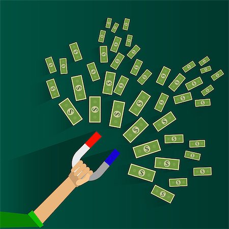 egor_zaharov (artist) - Attracting investments concept. Money business success dollar magnet. Vector illustration Eps Fotografie stock - Microstock e Abbonamento, Codice: 400-08256151