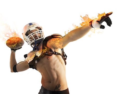 simsearch:400-04044185,k - Football player throws a fireball with power Stock Photo - Budget Royalty-Free & Subscription, Code: 400-08256837