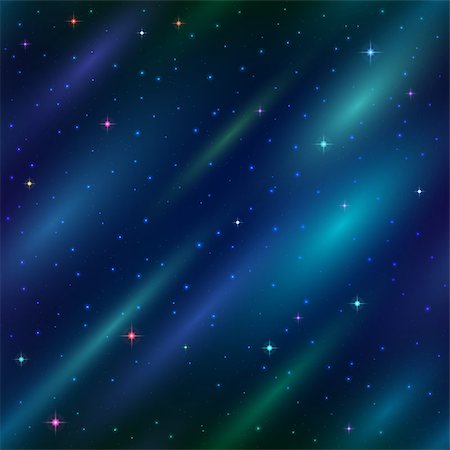 Abstract space seamless background with dark blue sky, stars and color cosmic rays. Vector eps10, contains transparencies Foto de stock - Super Valor sin royalties y Suscripción, Código: 400-08256860