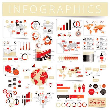 data tech world map - Infographics with data icons, world map charts and design elements. Vector illustration. Stock Photo - Budget Royalty-Free & Subscription, Code: 400-08257172
