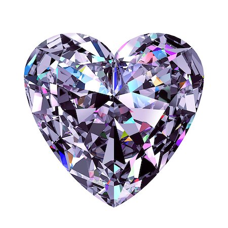 simsearch:400-04693305,k - Diamond Heart. 3D Model Over White Background. Stock Photo - Budget Royalty-Free & Subscription, Code: 400-08257306