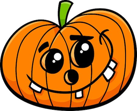 simsearch:400-06393288,k - Cartoon Illustration of Funny Jack Lantern Halloween Pumpkin Clip Art Photographie de stock - Aubaine LD & Abonnement, Code: 400-08257739