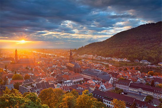 Image of german city of Heidelberg during sunset. Stock Photo - Royalty-Free, Artist: rudi1976, Image code: 400-08257824