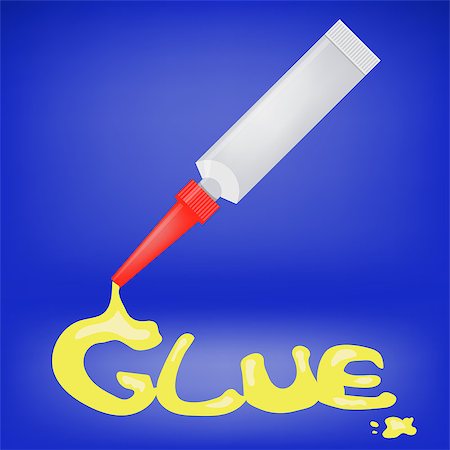 Metal Glue  Tube Isolatedon Blue Light Background Stock Photo - Budget Royalty-Free & Subscription, Code: 400-08257901