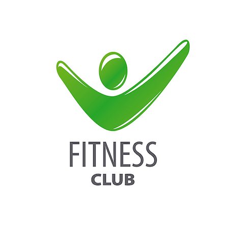 symbols modern art - abstract green vector logo for fitness center Photographie de stock - Aubaine LD & Abonnement, Code: 400-08257931