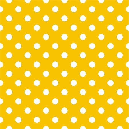 simsearch:400-07428310,k - Tile vector pattern with white polka dots on yellow background for seamless decoration wallpaper Stock Photo - Budget Royalty-Free & Subscription, Code: 400-08257975