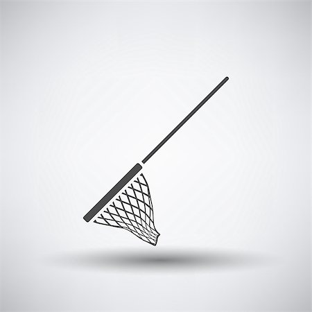simsearch:400-08258030,k - Fishing icon with net  over gray background. Vector illustration. Stock Photo - Budget Royalty-Free & Subscription, Code: 400-08258035