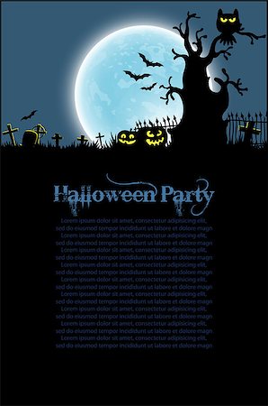 simsearch:400-05692275,k - design template for Halloween party invitations with place for text Foto de stock - Super Valor sin royalties y Suscripción, Código: 400-08258054