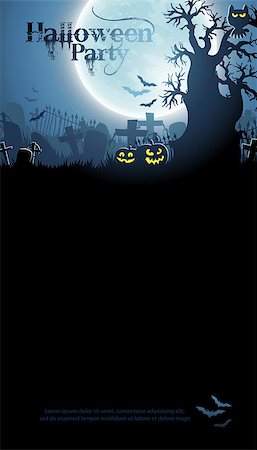 simsearch:400-08260546,k - design template for Halloween party invitations with place for text Fotografie stock - Microstock e Abbonamento, Codice: 400-08258056