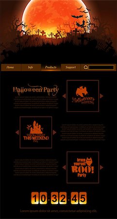 simsearch:400-08260546,k - design of the program events halloween party in orange and black colors Fotografie stock - Microstock e Abbonamento, Codice: 400-08258058