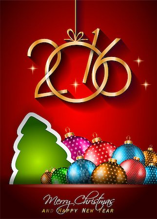 simsearch:400-08318552,k - 2016 Happy New Year Background for your Christmas Flyers, dinner invitations, festive posters, restaurant menu cover, book cover,promotional depliant, Elegant greetings cards and so on. Stock Photo - Budget Royalty-Free & Subscription, Code: 400-08258294