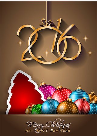 simsearch:400-08318552,k - 2016 Happy New Year Background for your Christmas dinner invitations, festive posters, restaurant menu cover, book cover,promotional depliant, Elegant greetings cards and so on. Stock Photo - Budget Royalty-Free & Subscription, Code: 400-08258293