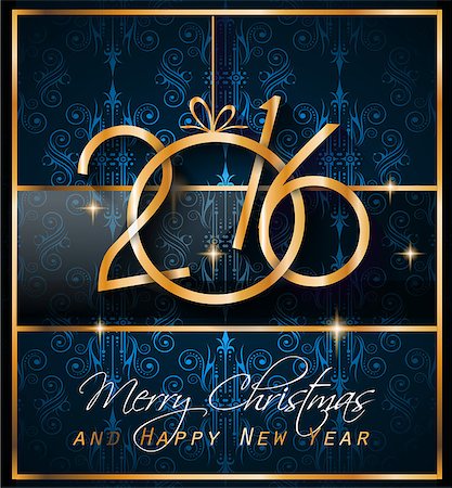 simsearch:400-08318552,k - 2016 Happy New Year Background for your Christmas dinner invitations, festive posters, restaurant menu cover, book cover,promotional depliant, Elegant greetings cards and so on. Stock Photo - Budget Royalty-Free & Subscription, Code: 400-08258308
