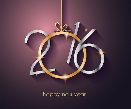 simsearch:400-08318552,k - 2016 Happy New Year Background for your Christmas dinner invitations, festive posters, restaurant menu cover, book cover,promotional depliant, Elegant greetings cards and so on. Stock Photo - Budget Royalty-Free & Subscription, Code: 400-08258303