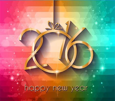 simsearch:400-08262734,k - 2016 Happy New Year Background for your Christmas dinner invitations, festive posters, restaurant menu cover, book cover,promotional depliant, Elegant greetings cards and so on. Stockbilder - Microstock & Abonnement, Bildnummer: 400-08258314