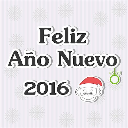 simsearch:400-08408100,k - 2016 Feliz Ano nuevo - 2016 happy new year spanish text vector lettering Fotografie stock - Microstock e Abbonamento, Codice: 400-08258544