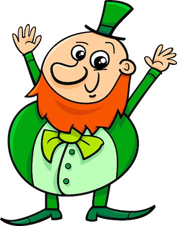 Cartoon Illustration of Happy Leprechaun on Saint Patrick Day Stock Photo - Budget Royalty-Free & Subscription, Code: 400-08258740