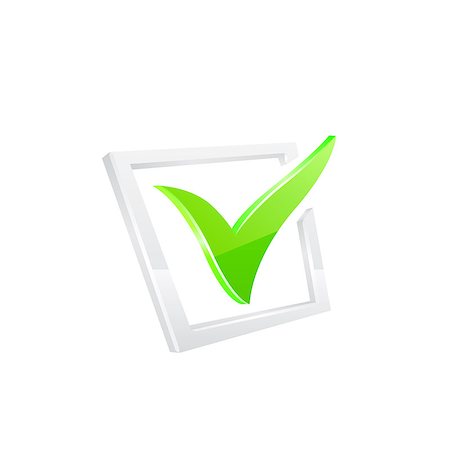 simsearch:400-04283929,k - Vector green checkmark on white background 10eps. Stock Photo - Budget Royalty-Free & Subscription, Code: 400-08258941