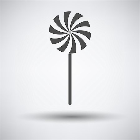 Stick candy icon on gray background with round shadow. Vector illustration. Foto de stock - Super Valor sin royalties y Suscripción, Código: 400-08259606