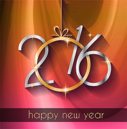 simsearch:400-08318552,k - 2016 Happy New Year Background for your Christmas Flyers, dinner invitations, festive posters, restaurant menu cover, book cover,promotional depliant, Elegant greetings cards and so on. Stock Photo - Budget Royalty-Free & Subscription, Code: 400-08259813