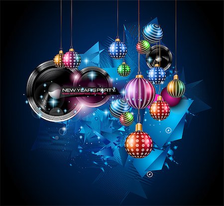 Christmas Party Flyer for music night events, club poster background, disco flyers, private parties and so on! Stock Photo - Budget Royalty-Free & Subscription, Code: 400-08259858