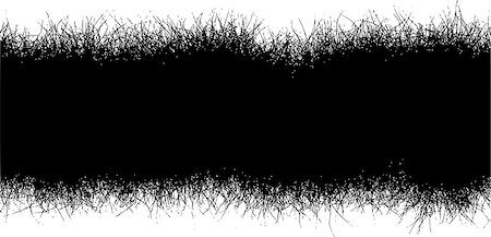 horizontal black hair furr grass line over white Stockbilder - Microstock & Abonnement, Bildnummer: 400-08259921