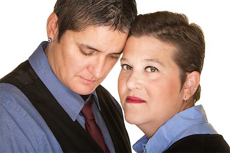 simsearch:400-07553657,k - Close up of forgiving lesbian couple next to each other Stockbilder - Microstock & Abonnement, Bildnummer: 400-08250373