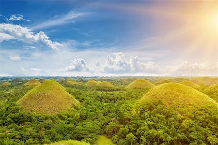 simsearch:862-08699699,k - Beautiful scenery of Chocolate Hills in Bohol, Philippines Fotografie stock - Microstock e Abbonamento, Codice: 400-08250714