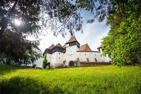 simsearch:400-06736198,k - Fortified Church at Viscri in Transylvania, Romania Stock Photo - Budget Royalty-Free & Subscription, Code: 400-08251051
