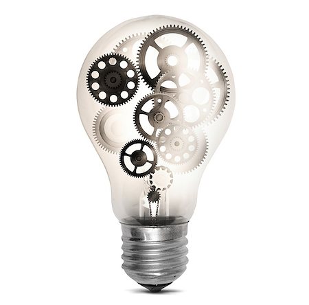 simsearch:400-07578321,k - Big bulb light with mechanisms and gear Stock Photo - Budget Royalty-Free & Subscription, Code: 400-08251335