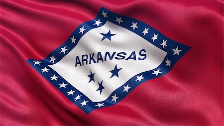 Highly detailed US state flag of Arkansas waving in the wind Fotografie stock - Microstock e Abbonamento, Codice: 400-08251384