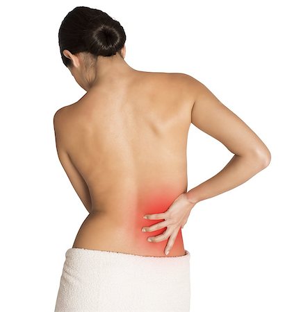 Woman with back pain for a contracture Stock Photo - Budget Royalty-Free & Subscription, Code: 400-08252110