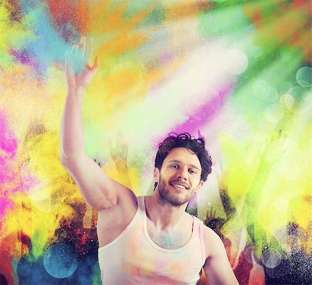 powdered paint pigment - Boy plays to pull the colored powders Stock Photo - Budget Royalty-Free & Subscription, Code: 400-08252120