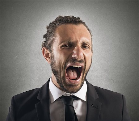 simsearch:400-08258105,k - Portrait of an angry furious businessman screaming Stock Photo - Budget Royalty-Free & Subscription, Code: 400-08252802