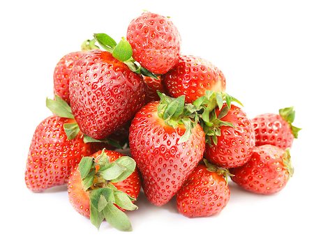 simsearch:400-03920561,k - delicious strawberry photographed close up on a white background Photographie de stock - Aubaine LD & Abonnement, Code: 400-08253016