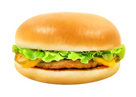 simsearch:400-08114830,k - tasty Burger with meat photographed on a white background Stock Photo - Budget Royalty-Free & Subscription, Code: 400-08253013