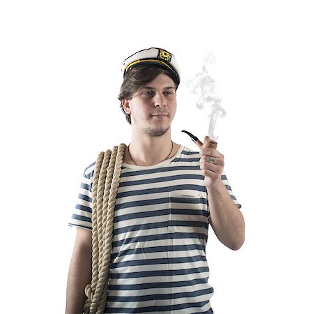 simsearch:400-07224238,k - Sailor smoking a pipe before sea crossing Stock Photo - Budget Royalty-Free & Subscription, Code: 400-08253066