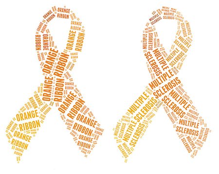 rosliothman (artist) - Orange ribbon campaign for Multiple Sclerosis campaign made from word illustration isolated on white background Foto de stock - Super Valor sin royalties y Suscripción, Código: 400-08253079