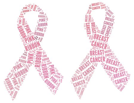 rosliothman (artist) - Pink ribbon campaign for Breast Cancer campaign made from word illustration isolated on white background Foto de stock - Super Valor sin royalties y Suscripción, Código: 400-08253080