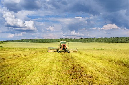 serjiob74 (artist) - Harvester at work in the field in a hot summer day. Foto de stock - Super Valor sin royalties y Suscripción, Código: 400-08253551