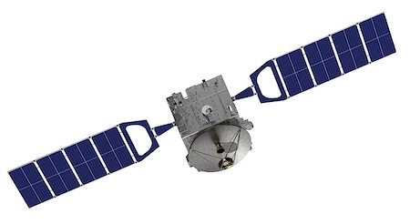 Satellite Over The White Background. 3D Model. Stock Photo - Budget Royalty-Free & Subscription, Code: 400-08253708