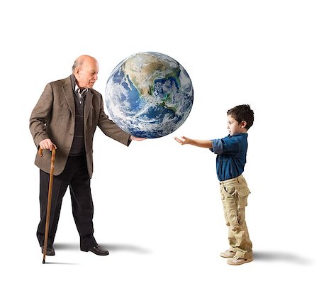 Deliver the world in young people hands. Earth provided by NASA Stock Photo - Budget Royalty-Free & Subscription, Code: 400-08253732