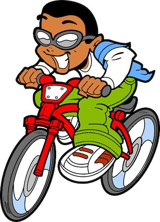 simsearch:400-07952901,k - Happy Ethnic Boy or Young Man Riding Bike Foto de stock - Super Valor sin royalties y Suscripción, Código: 400-08264133