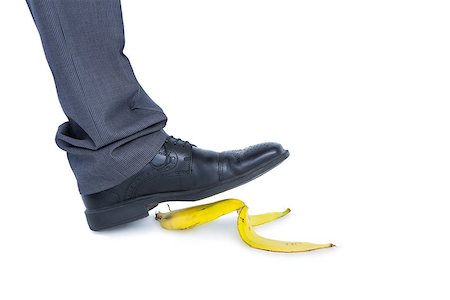 simsearch:400-08264445,k - man walking on banana on white background Stock Photo - Budget Royalty-Free & Subscription, Code: 400-08264601