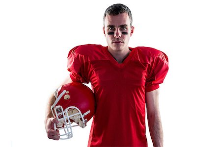 simsearch:6109-08389992,k - A serious american football player looking at camera with white background Stock Photo - Budget Royalty-Free & Subscription, Code: 400-08265649