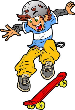 simsearch:400-08694289,k - Cool Fun Skateboarder Doing an Extreme Trick Stock Photo - Budget Royalty-Free & Subscription, Code: 400-08266123