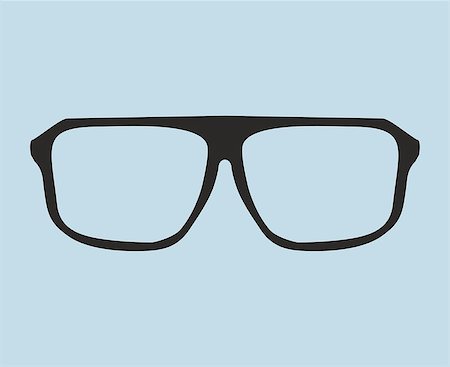 simsearch:400-07570271,k - Nerd glasses vector isolated on blue background. Sign of intelligence, professor, secretary or school teacher Fotografie stock - Microstock e Abbonamento, Codice: 400-08260157